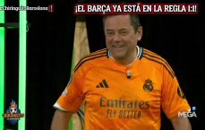 龙赛罗穿皇马球衣上节目：巴萨庆祝1:1规则 皇马庆祝10人2-1😂