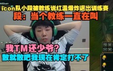 icon队辅助被教练说红温退出训练赛：我TM还少爷？散就散我不打了